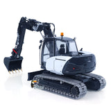 LESU Metal 1/14 Hydraulic 4 Arms RC Excavator MC15 Remote Control Digger Model 15MC 9 Ways Valve Dual Pumps Quick Coupler