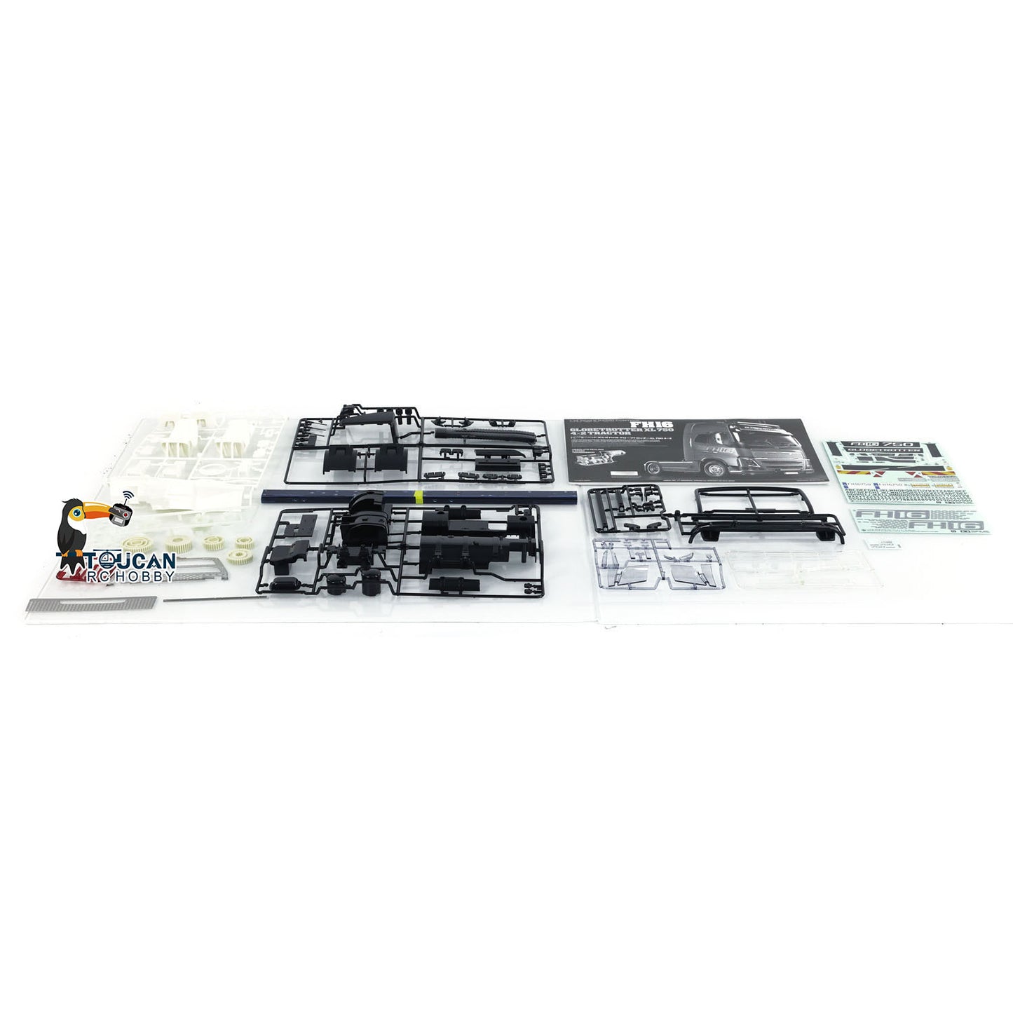 4x2 1/14 RC Sattelzugmaschine 56375 FH16 XL750 3-Gang-Fernbedienungsauto-Modellbausatz Unmontiert Lackiert Sound-Licht-System