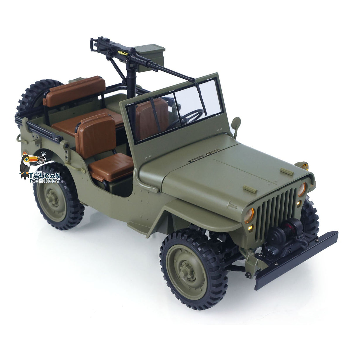 HG 1/14 4x4 Elektrischer Militär-LKW HG4 58 Cabrio Geländewagen Kampffahrzeug Ferngesteuertes Auto 2-Gang Licht Sound Motor Modell