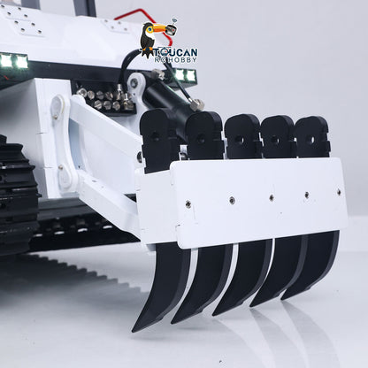 TOUCAN RC HOBBY D155AX Metal 1/12 RC Hydraulic Bulldozer Remote Control Heavy Machine 7 Way Reversing Valve for Hobbyists