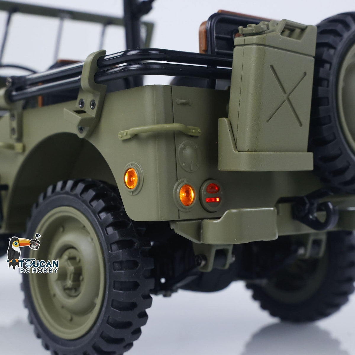 HG 1/14 4x4 Elektrischer Militär-LKW HG4 58 Cabrio Geländewagen Kampffahrzeug Ferngesteuertes Auto 2-Gang Licht Sound Motor Modell