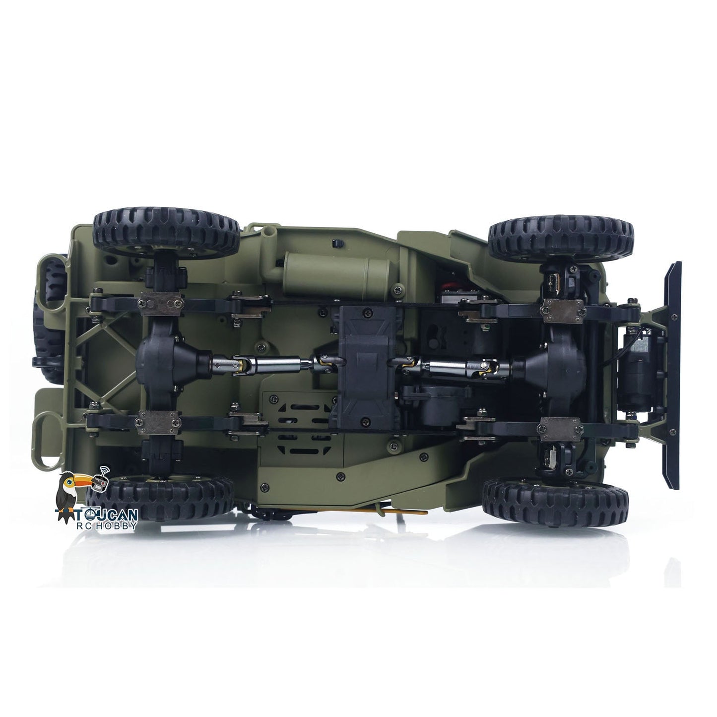 HG 1/14 4x4 Elektrischer Militär-LKW HG4 58 Cabrio Geländewagen Kampffahrzeug Ferngesteuertes Auto 2-Gang Licht Sound Motor Modell