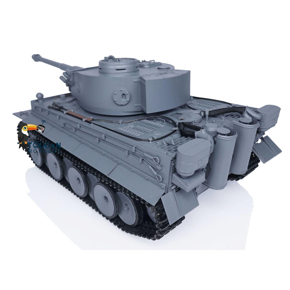 Mato 100% Metall 1/16 Grau Deutsch Tiger I Infrarot Version KIT RC Tank 1220 Obere Wanne Chassis Ketten Barrel