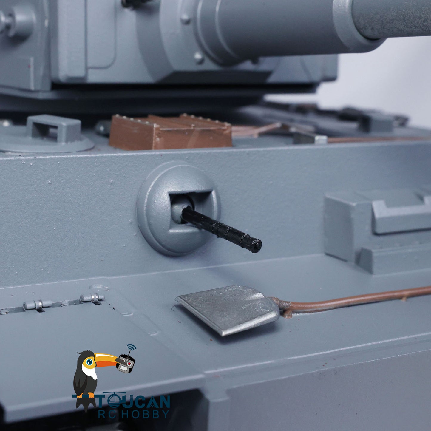 Mato 100% Metall 1/16 Grau Deutsch Tiger I Infrarot Version KIT RC Tank 1220 Obere Wanne Chassis Ketten Barrel