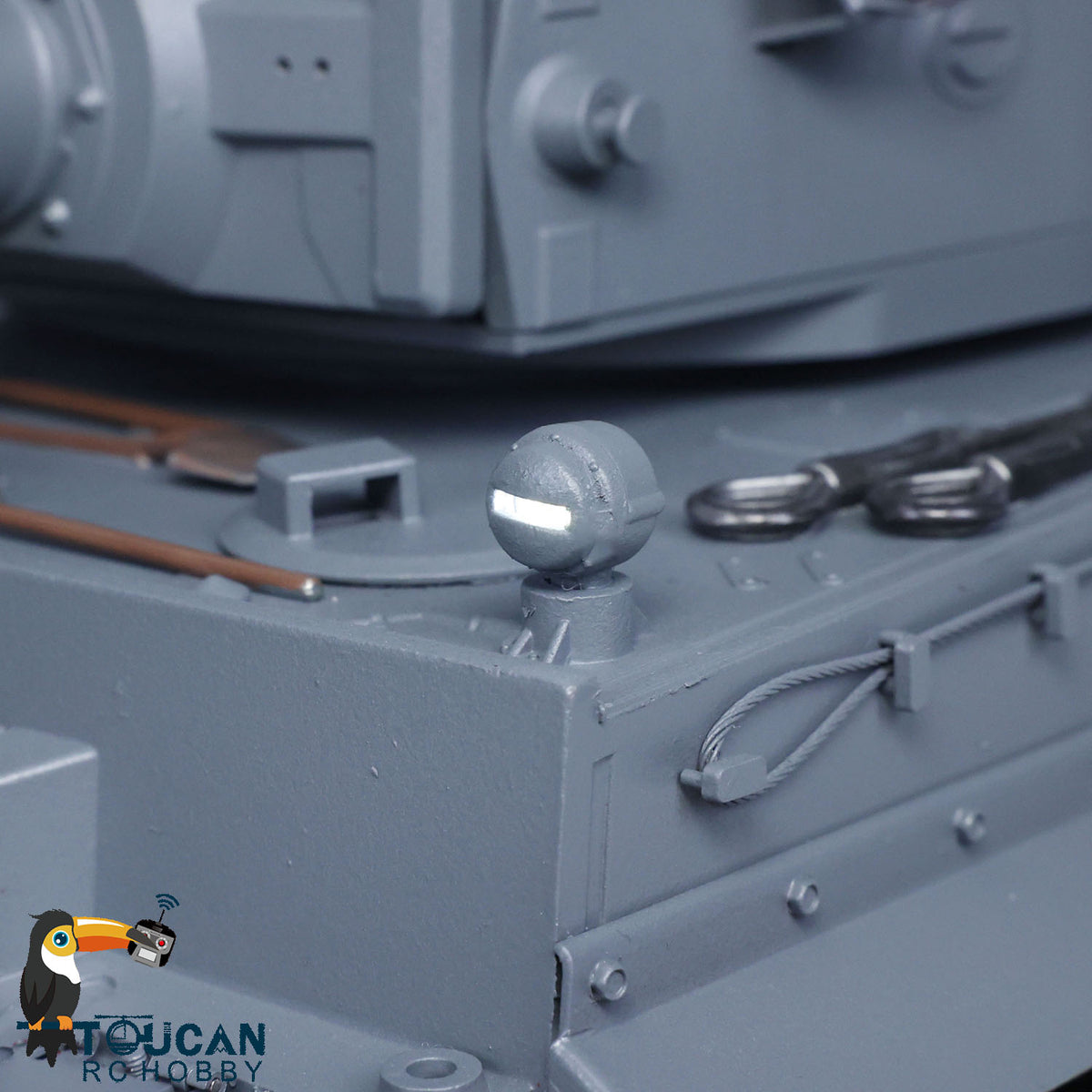 Mato 100% Metall 1/16 Grau Deutsch Tiger I Infrarot Version KIT RC Tank 1220 Obere Wanne Chassis Ketten Barrel