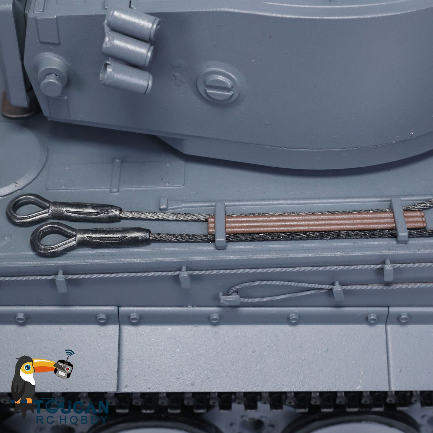 Mato 100% Metall 1/16 Grau Deutsch Tiger I Infrarot Version KIT RC Tank 1220 Obere Wanne Chassis Ketten Barrel