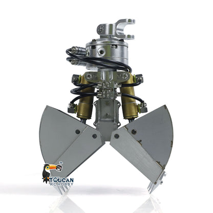 Hydraulische Zweischalengreiferschaufel aus Metall für 1/14 RC-Krankipper-Auto-Muldenkipper-Modell, zusammengebautes Simulationsfahrzeug, Hobby-Modell, DIY-Teile
