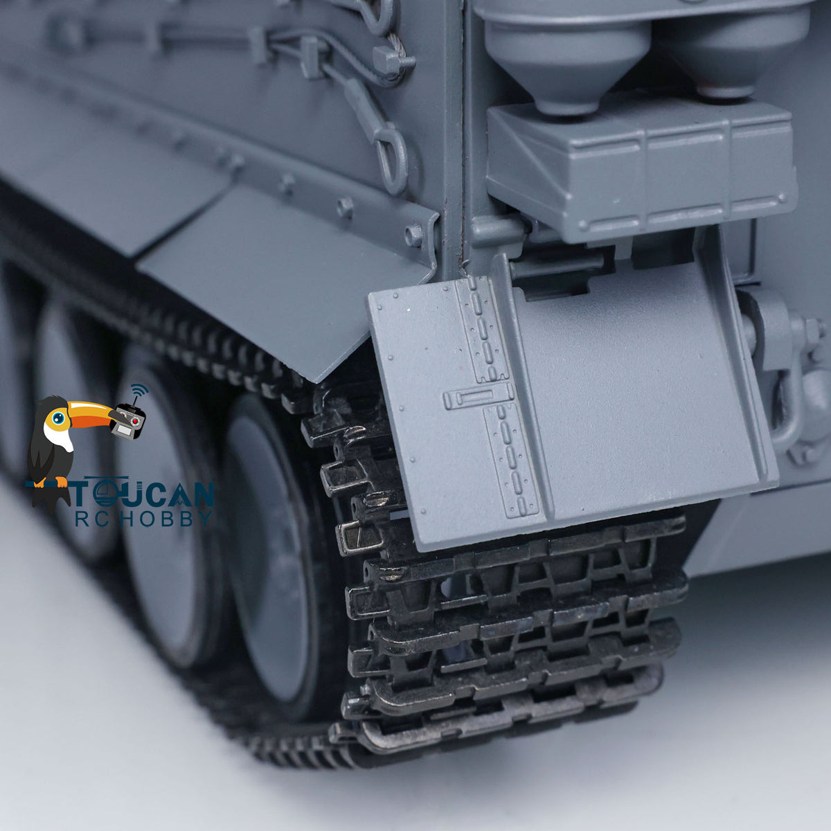 Mato 100% Metall 1/16 Grau Deutsch Tiger I Infrarot Version KIT RC Tank 1220 Obere Wanne Chassis Ketten Barrel
