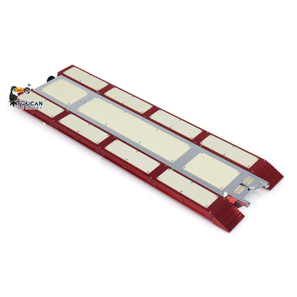 128 cm 1/14 4 Achsen RC Schwerlastanhänger DG-999 CNC Schwanenhalsanhänger für Sattelzugmaschine Zusammengebaut und lackiert MIT Lichtsystem