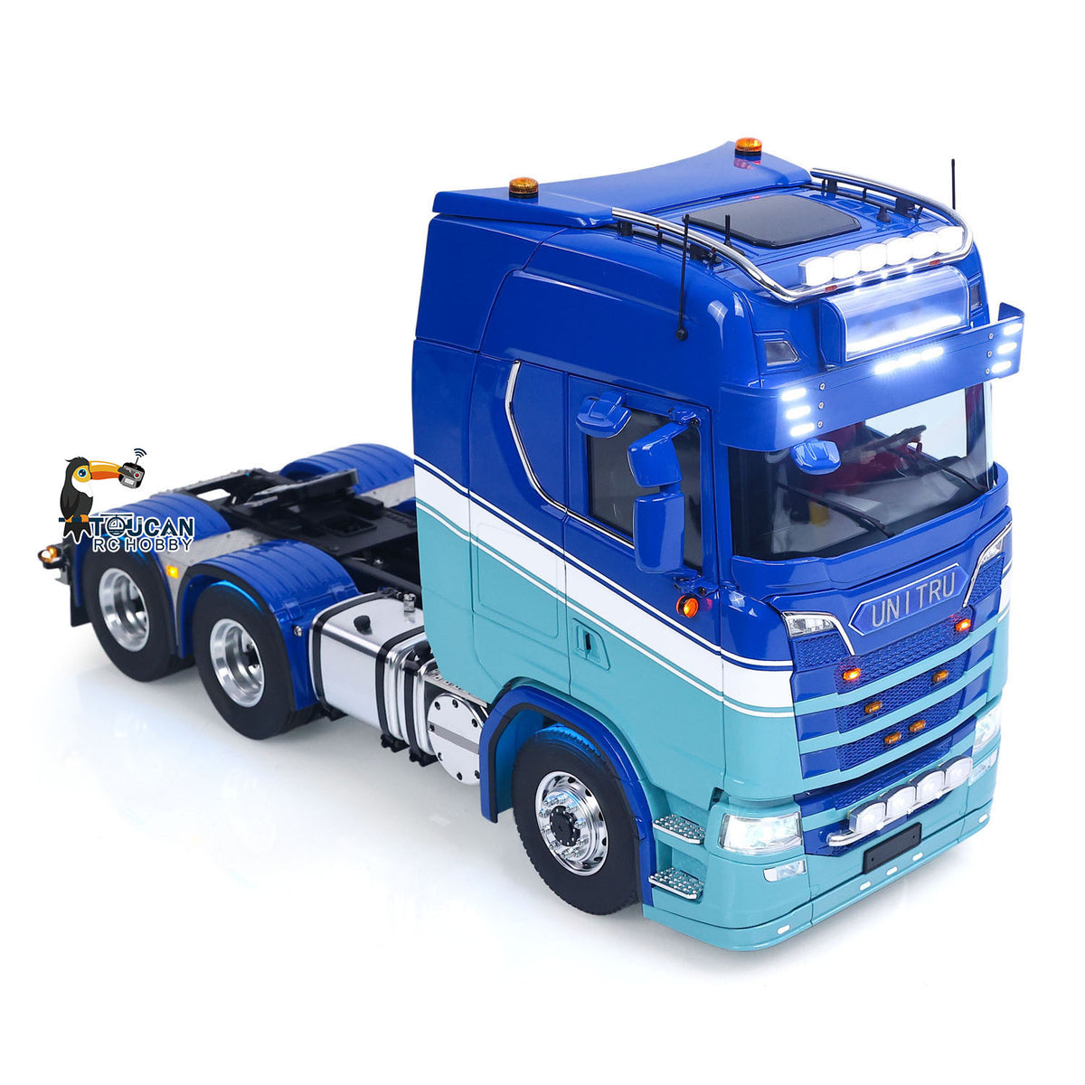 RTR Unitru 06 770S 1/14 Remote Control Tractor Truck 6X6 Metal Chassis 2Speed Gearbox Smoke Lights Sounds Brushless Motor ESC