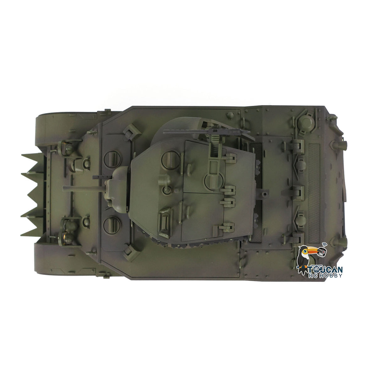 1/16 RC RTR-Panzer US M5A1 Stuart VI, ferngesteuerter leichter Panzer mit 360 Grad drehbarem Funkgerät mit zwei Batterien