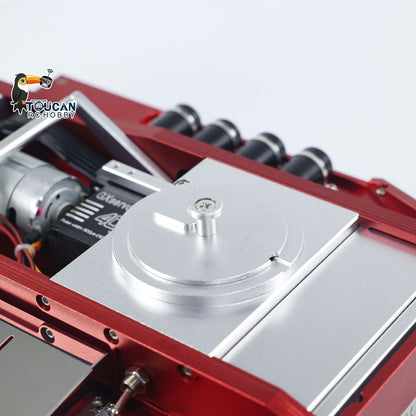 128 cm 1/14 4 Achsen RC Schwerlastanhänger DG-999 CNC Schwanenhalsanhänger für Sattelzugmaschine Zusammengebaut und lackiert MIT Lichtsystem