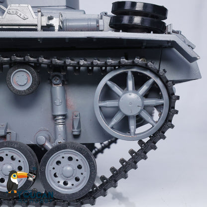 Mato 100 % Metall, Maßstab 1/16, grau, deutscher Panther III, Infrarot-Version, KIT RC-Panzer 1223, Modellrumpf, Antriebsräder, Ketten