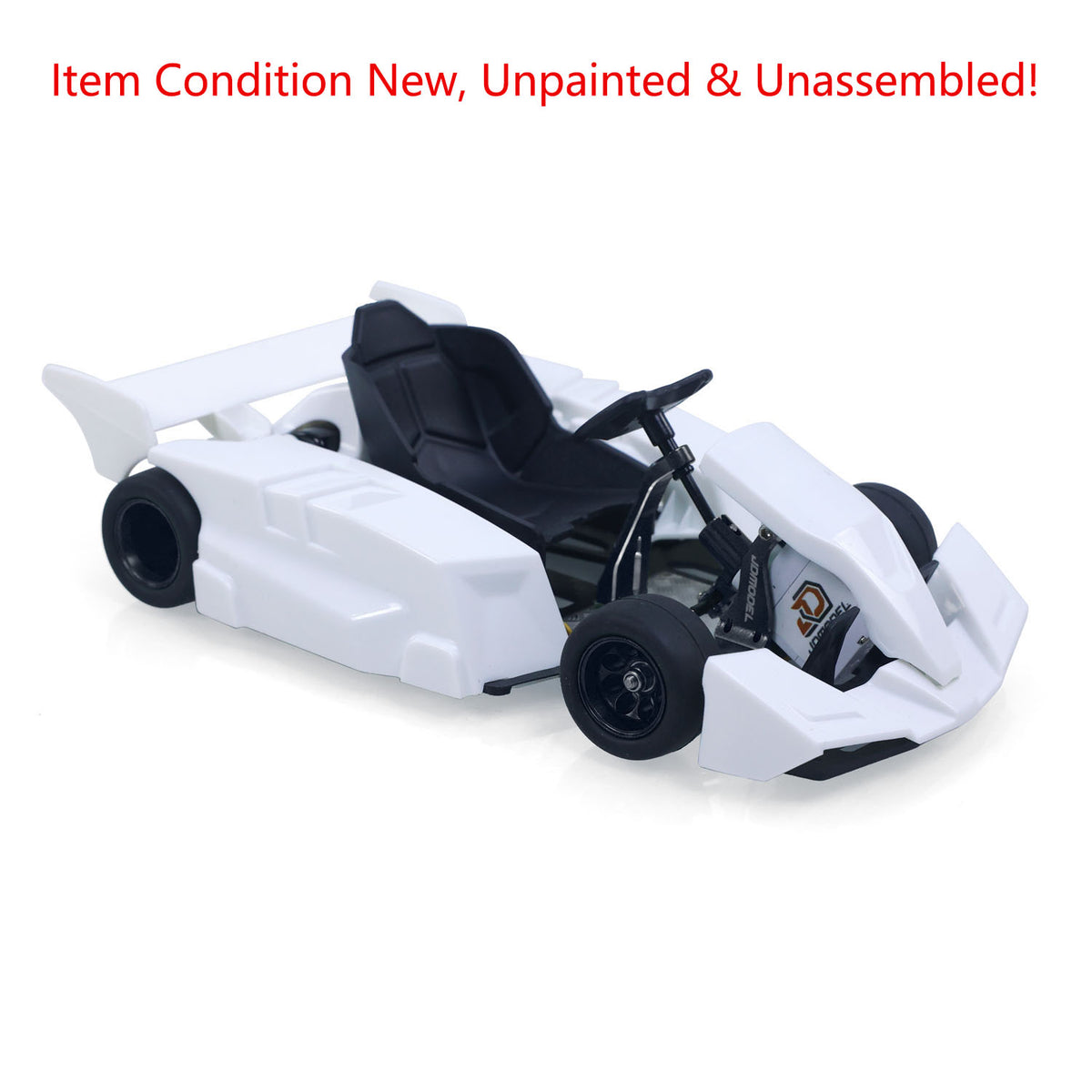 JDM 298B 1/10 Plastic RC Go-Kart DIY Model Radio Controlled Electric Racing Vehicle Unlimited Retrofit for Advanced Player