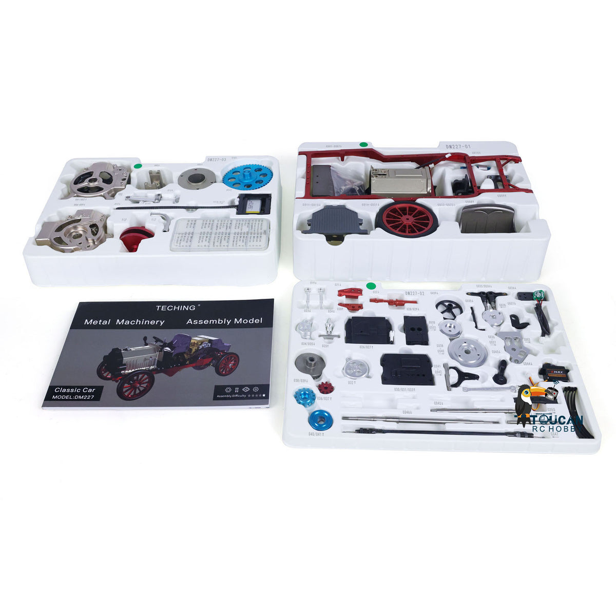 TOUCAN RC HOBBY TECHING Alloy Simulation Engine Classic Car Boutique Display DIY Metal Machinery Cars Model Decorative Kits Works of Art