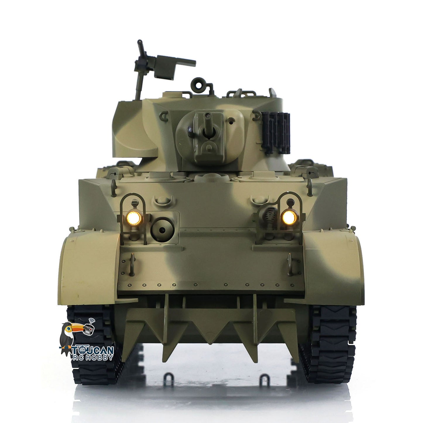 1/16 RC RTR-Panzer US M5A1 Stuart VI, ferngesteuerter leichter Panzer mit 360 Grad drehbarem Funkgerät mit zwei Batterien