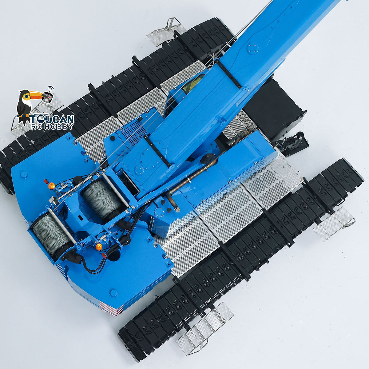 TOUCAN RC HOBBY Eyewhale D1220 1/14 Metal RC Hydraulic Telescopic Crawler Crane Truck Engineering Vehicle 10CH Valve Brushless ESC for Adults