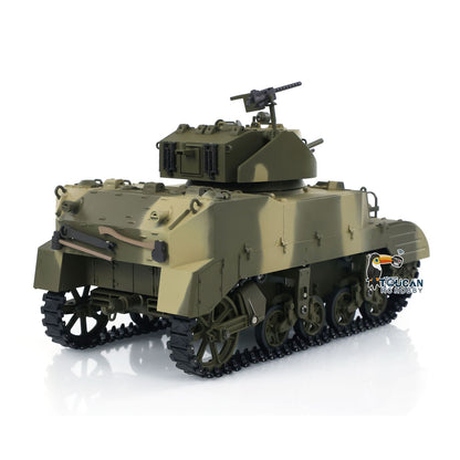 1/16 RC RTR-Panzer US M5A1 Stuart VI, ferngesteuerter leichter Panzer mit 360 Grad drehbarem Funkgerät mit zwei Batterien