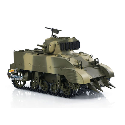 1/16 RC RTR-Panzer US M5A1 Stuart VI, ferngesteuerter leichter Panzer mit 360 Grad drehbarem Funkgerät mit zwei Batterien
