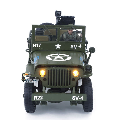 1/16 Remote Control Off Road Vehicle 4*4 Electric RC Military Truck Model Metal Car Shell Drive Shafts Chassis Rail Gears RTR