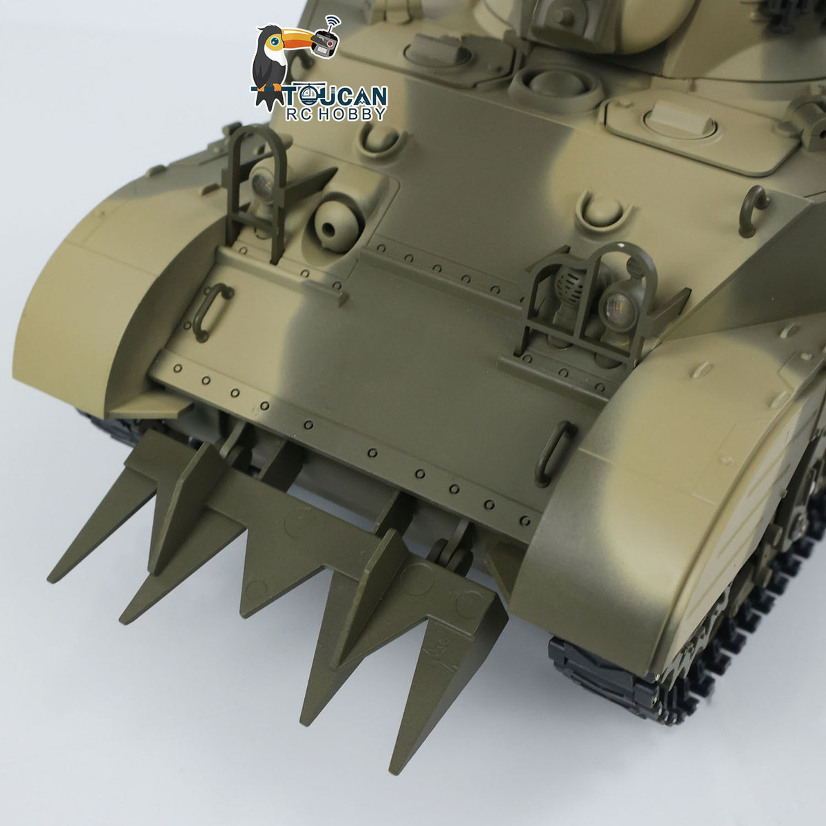 1/16 RC RTR-Panzer US M5A1 Stuart VI, ferngesteuerter leichter Panzer mit 360 Grad drehbarem Funkgerät mit zwei Batterien