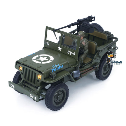 1/16 Remote Control Off Road Vehicle 4*4 Electric RC Military Truck Model Metal Car Shell Drive Shafts Chassis Rail Gears RTR