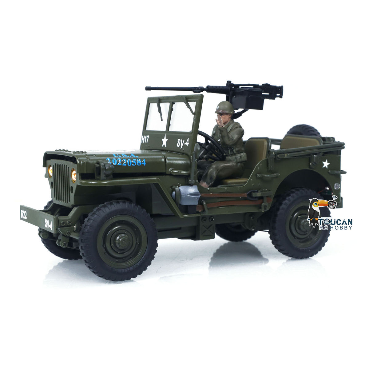 1/16 Remote Control Off Road Vehicle 4*4 Electric RC Military Truck Model Metal Car Shell Drive Shafts Chassis Rail Gears RTR