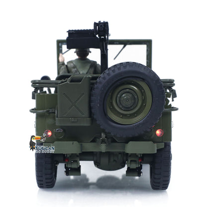 1/16 Remote Control Off Road Vehicle 4*4 Electric RC Military Truck Model Metal Car Shell Drive Shafts Chassis Rail Gears RTR
