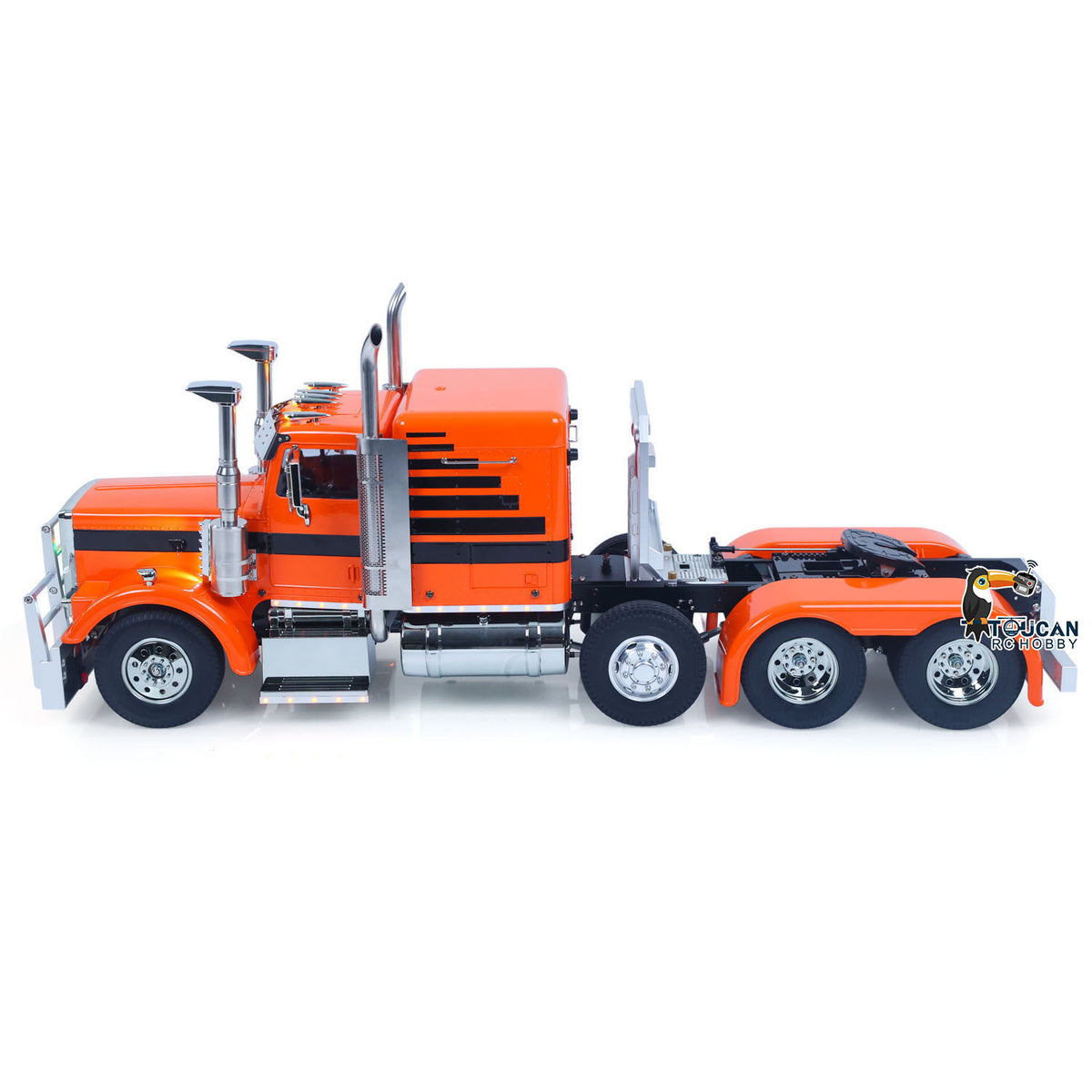 In Stock TOUCAN 1/14 8x4 Tractor Truck 56344 Remote Control Construction Truck Lifting Steering Axle 3-Speed Smoke Unit Light Sound System RTR Model