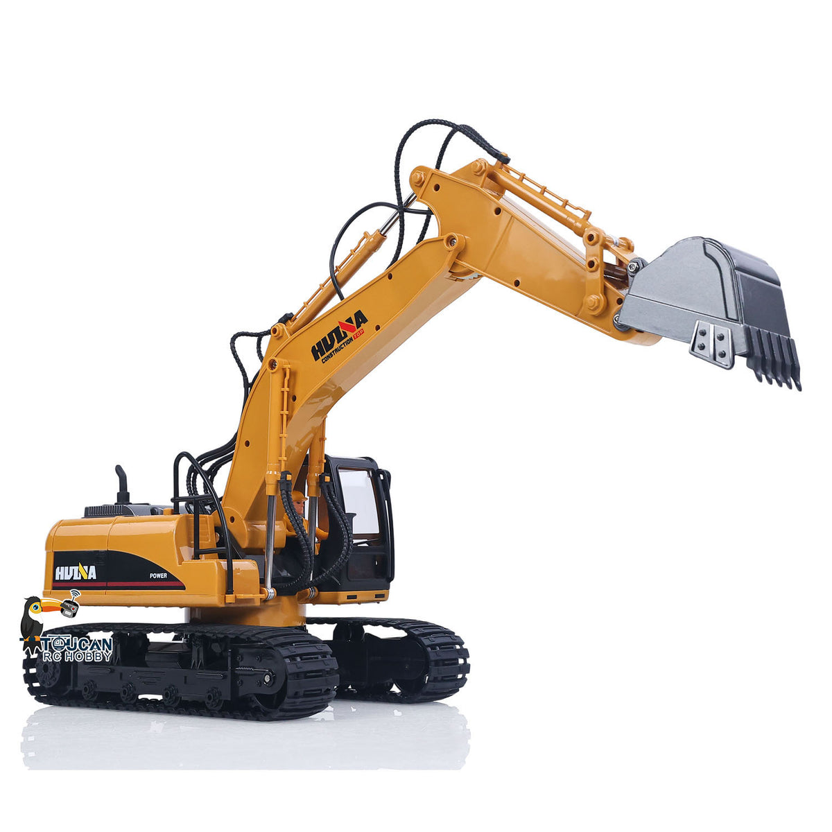 HUINA 1/14 RC Electric Excavator 1535 Remote Control Digger 15CH 2.4G Radio Finished Toy Model Battery Sound Light Effects