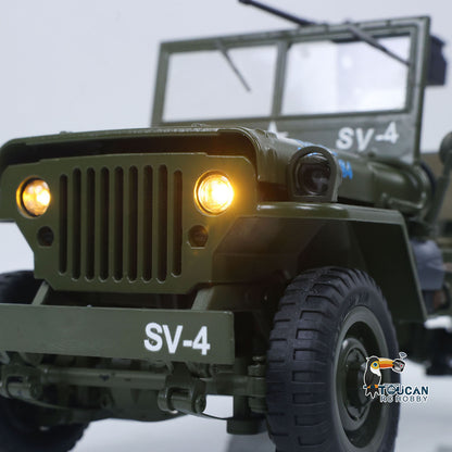 1/16 Remote Control Off Road Vehicle 4*4 Electric RC Military Truck Model Metal Car Shell Drive Shafts Chassis Rail Gears RTR