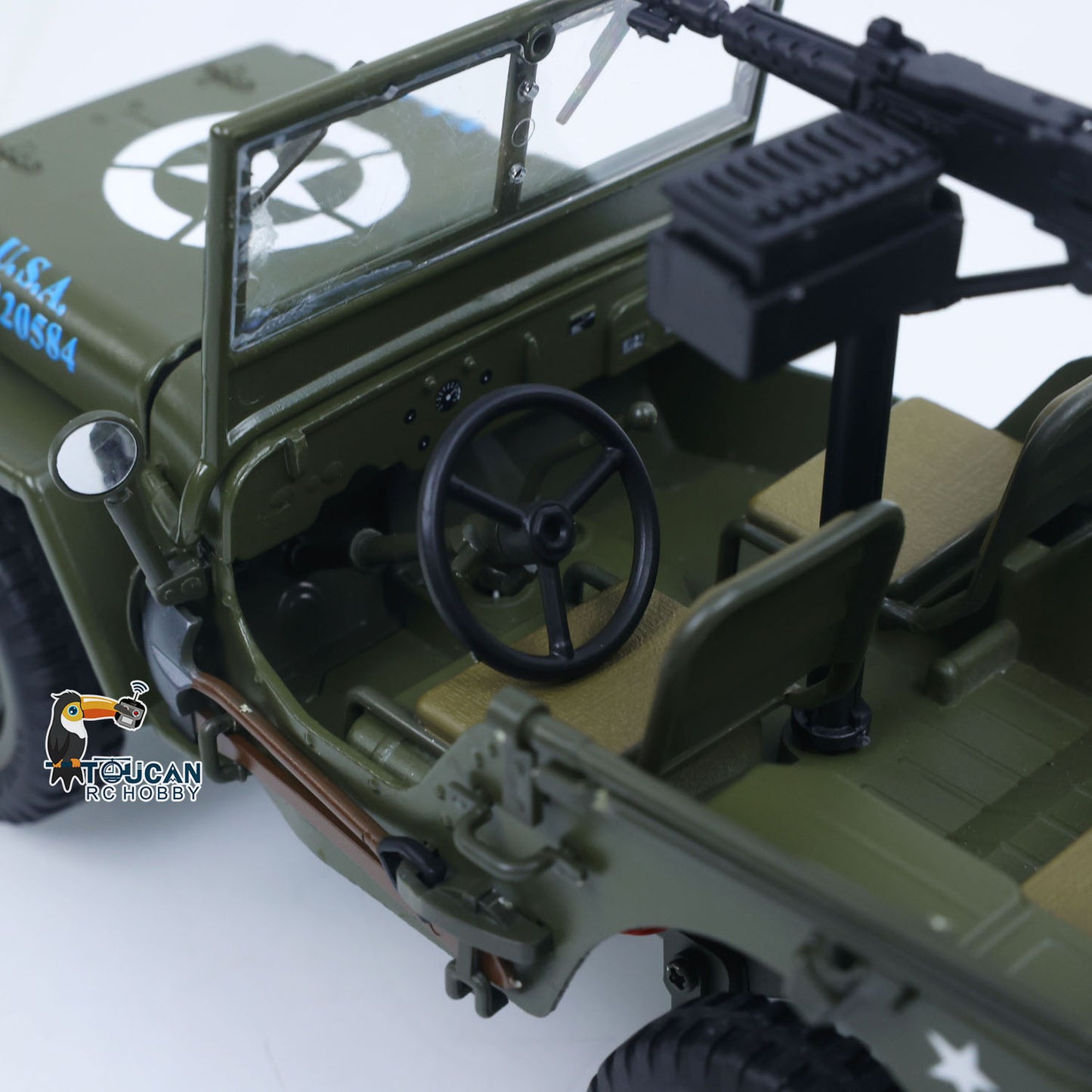 1/16 Remote Control Off Road Vehicle 4*4 Electric RC Military Truck Model Metal Car Shell Drive Shafts Chassis Rail Gears RTR