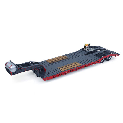 1 Meter Long Metal 1/14 Heavy Duty 2Axle Low Flatbed Trailer for TAMIYA LESU Radio Control Tractor Truck RC Bulldozer Excavator