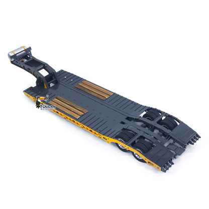 1 Meter Long Metal 1/14 Heavy Duty 2Axle Low Flatbed Trailer for TAMIYA LESU Radio Control Tractor Truck RC Bulldozer Excavator