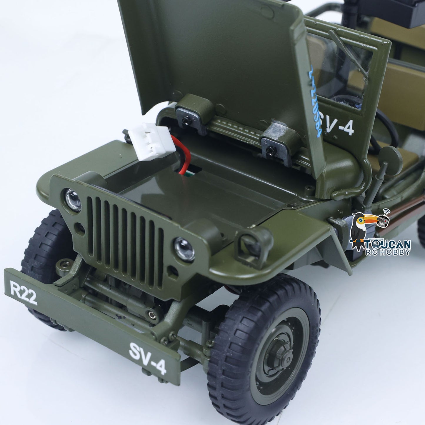 1/16 Remote Control Off Road Vehicle 4*4 Electric RC Military Truck Model Metal Car Shell Drive Shafts Chassis Rail Gears RTR