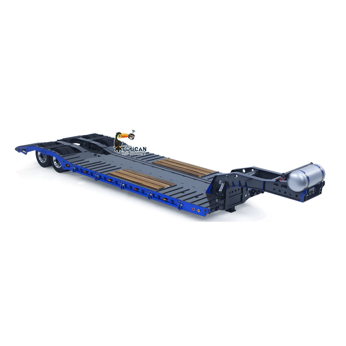 1 Meter Long Metal 1/14 Heavy Duty 2Axle Low Flatbed Trailer for TAMIYA LESU Radio Control Tractor Truck RC Bulldozer Excavator