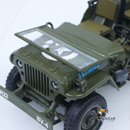 1/16 Remote Control Off Road Vehicle 4*4 Electric RC Military Truck Model Metal Car Shell Drive Shafts Chassis Rail Gears RTR