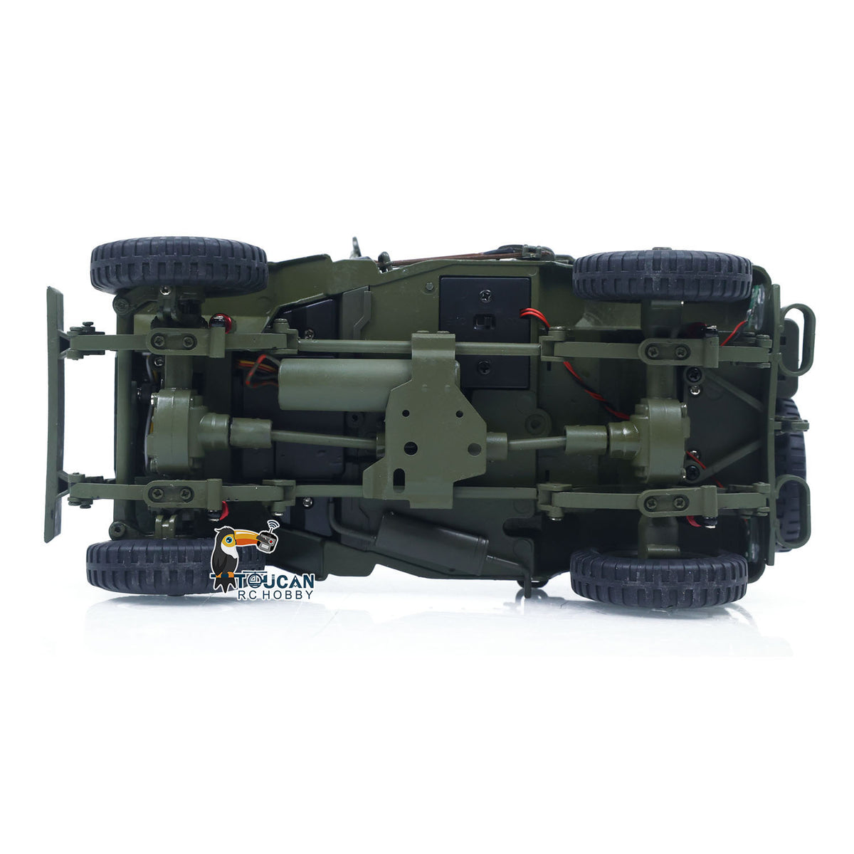 1/16 Remote Control Off Road Vehicle 4*4 Electric RC Military Truck Model Metal Car Shell Drive Shafts Chassis Rail Gears RTR