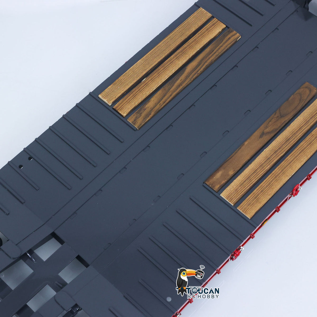 1 Meter Long Metal 1/14 Heavy Duty 2Axle Low Flatbed Trailer for TAMIYA LESU Radio Control Tractor Truck RC Bulldozer Excavator