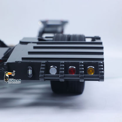 1 Meter Long Metal 1/14 Heavy Duty 2Axle Low Flatbed Trailer for TAMIYA LESU Radio Control Tractor Truck RC Bulldozer Excavator
