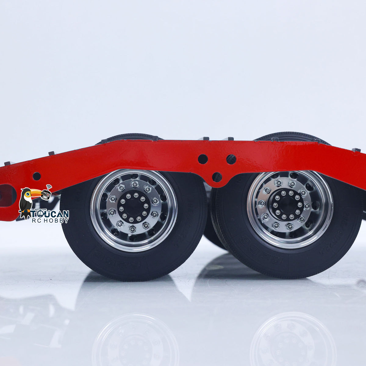 1 Meter Long Metal 1/14 Heavy Duty 2Axle Low Flatbed Trailer for TAMIYA LESU Radio Control Tractor Truck RC Bulldozer Excavator