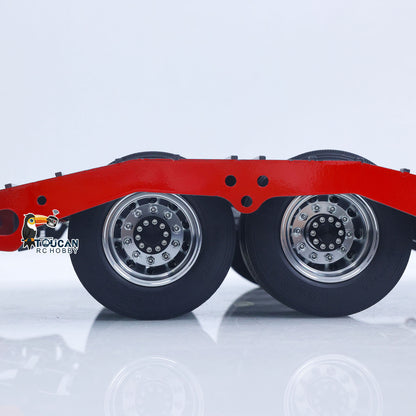 1 Meter Long Metal 1/14 Heavy Duty 2Axle Low Flatbed Trailer for TAMIYA LESU Radio Control Tractor Truck RC Bulldozer Excavator