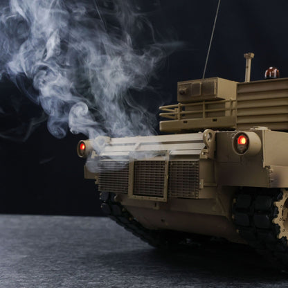 Henglong 1/16 2.4G TK7.0 Plastic USA Abrams M1A2 3918 RTR RC Tank Military Vehicle Model with BB IR Smoke Sound Light Metal Barrel