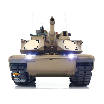 2,4 GHz Henglong 1/16 TK7.0 M1A2 Abrams, fahrbereit, ferngesteuerter BB-IR-Panzer, 3918, Kunststoffketten, Kettenräder, Leiträder, Rauchgeräusch