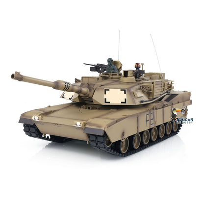 2,4 GHz Henglong 1/16 TK7.0 M1A2 Abrams, fahrbereit, ferngesteuerter BB-IR-Panzer, 3918, Kunststoffketten, Kettenräder, Leiträder, Rauchgeräusch