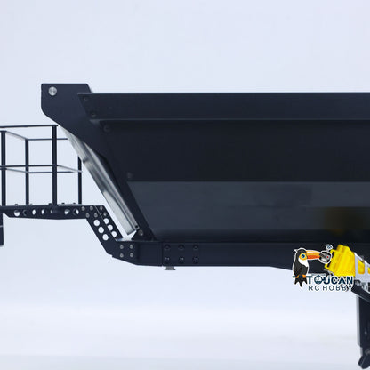 Kabolite 1/14 Metal Remote Control 3Axles Electric Lifting Semi Trailer Dumper for RC Tractor Truck SC 770S 100 Battery Charger