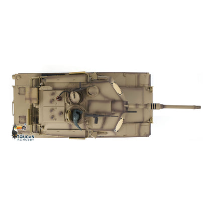 2,4 GHz Henglong 1/16 TK7.0 M1A2 Abrams, fahrbereit, ferngesteuerter BB-IR-Panzer, 3918, Kunststoffketten, Kettenräder, Leiträder, Rauchgeräusch