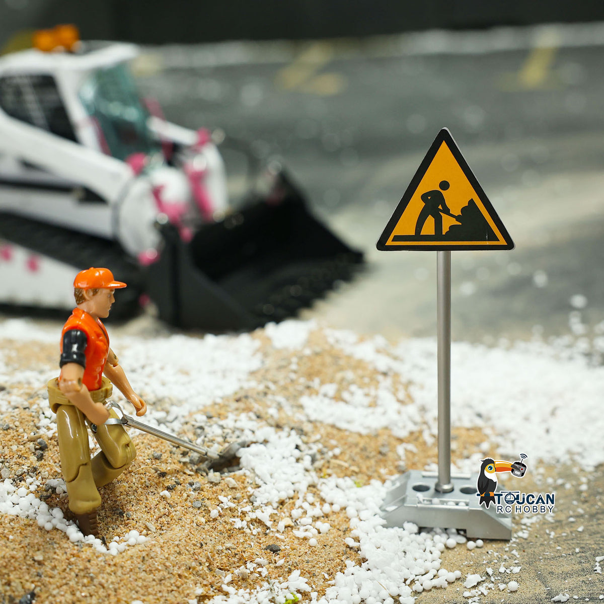1/14 Dekoratives Verkehrszeichen für RC Baufahrzeug Funksteuerung LKW Automodell Ersatzteile DIY Zubehör
