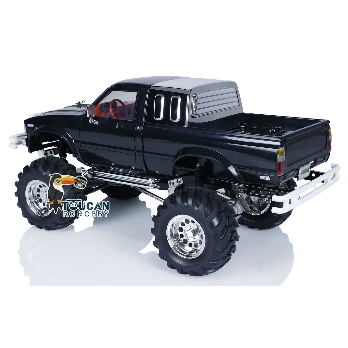 HG 1/10 RC Pickup Modell 4x4 Fernbedienung Rallye Auto Serie Fahrzeuge Racing Crawler Schwarz 2,4G RTR Motor Batterie 