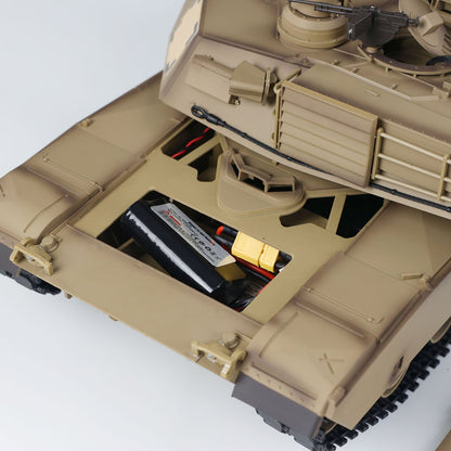 Henglong 1/16 2.4G TK7.0 Plastic USA Abrams M1A2 3918 RTR RC Tank Military Vehicle Model with BB IR Smoke Sound Light Metal Barrel